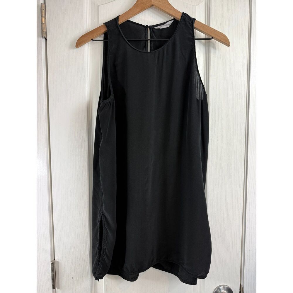 Athleta Women's Black Silk Tank Mini Dress Size M Medium